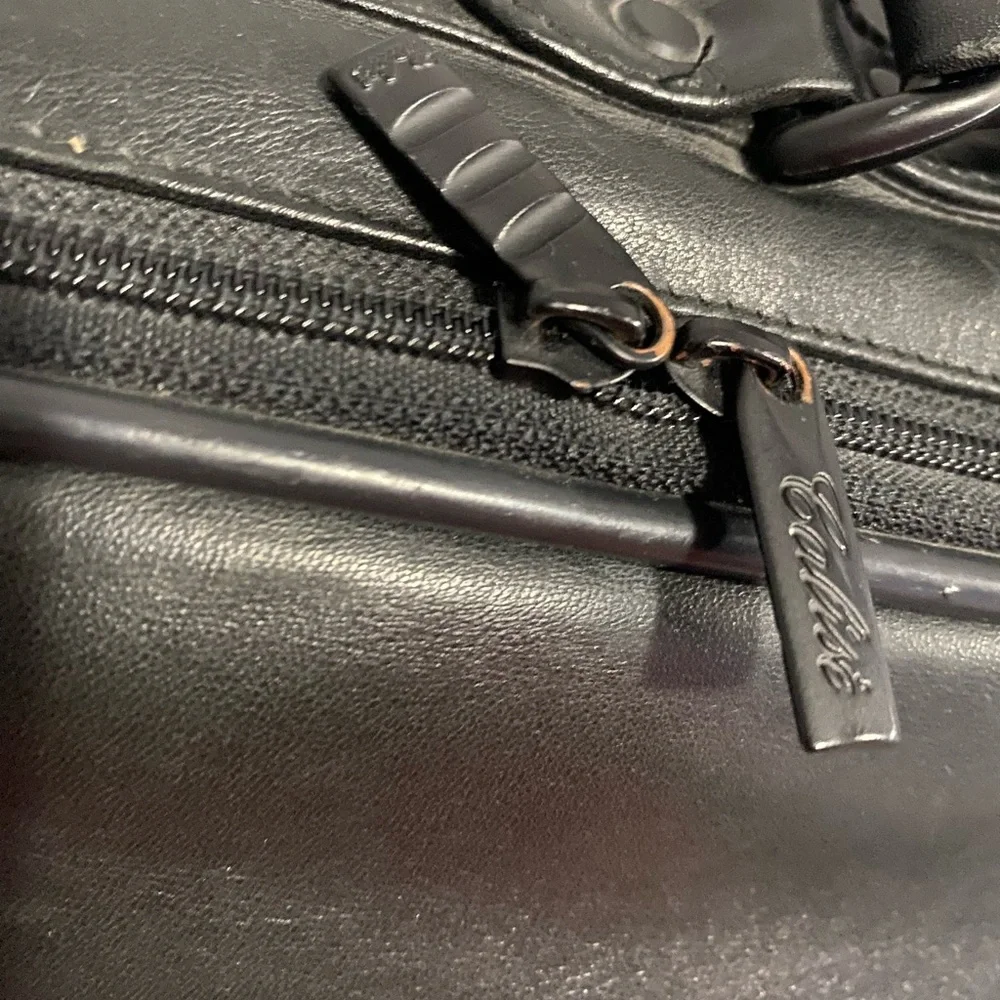 Men’s Black Leather Calise Briefcase